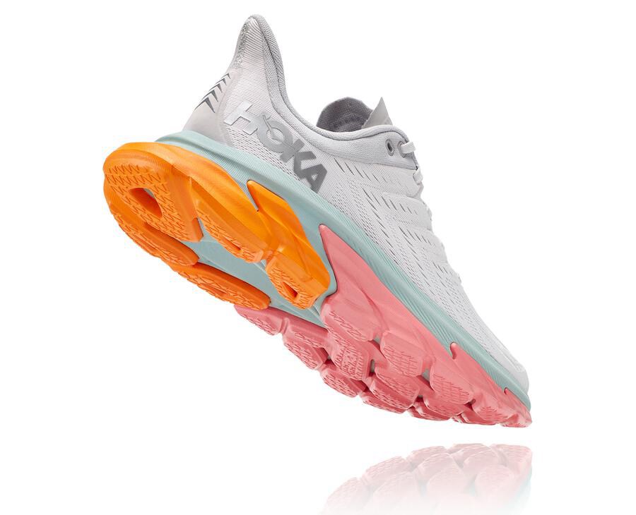 Hoka One One Mens Running Shoes - Clifton Edge - White - MQLH83167